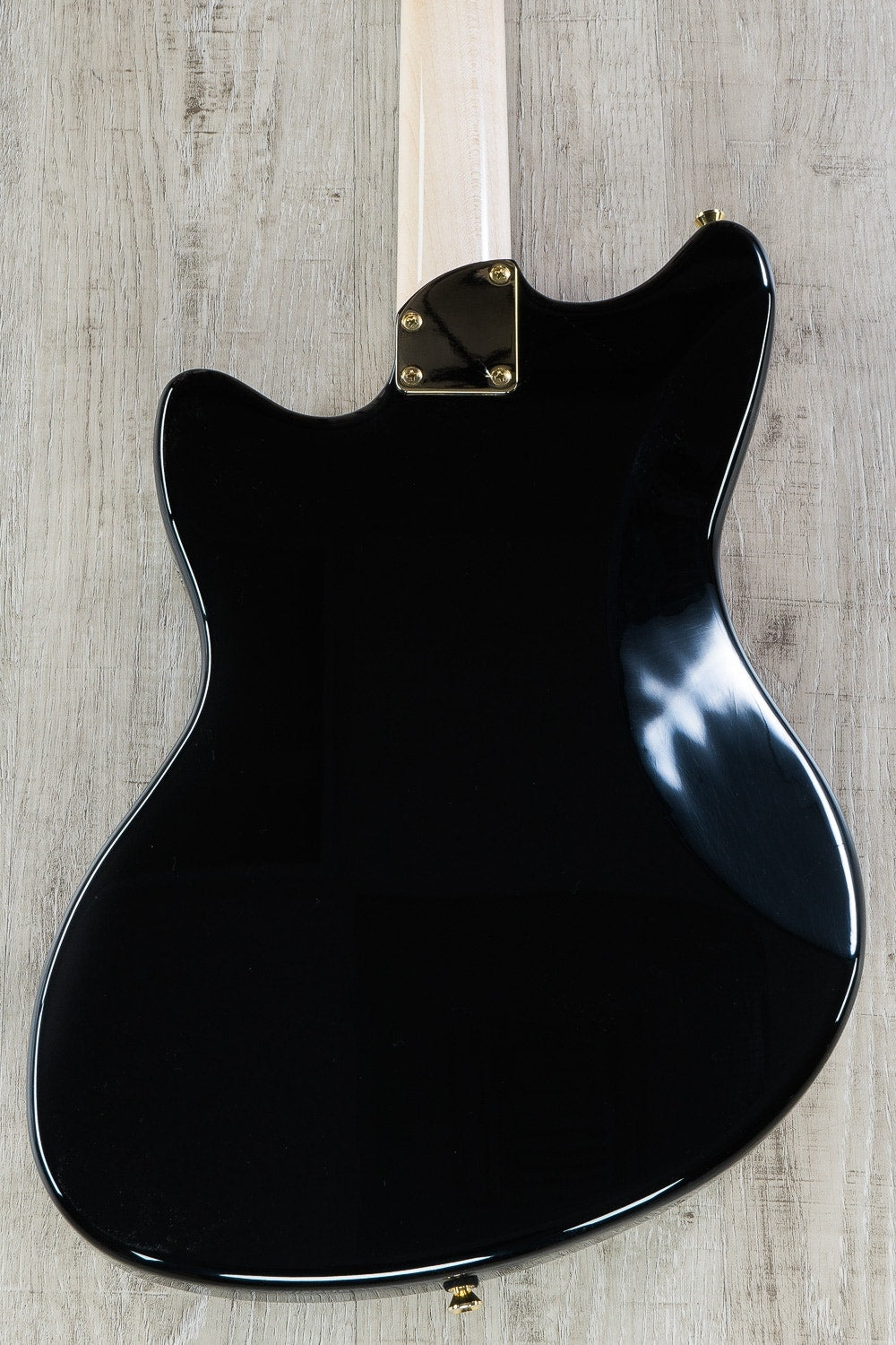 Jennings Voyager Electric Guitar, Rosewood Fretboard, Stop Tail Bridge, Mono Gig Bag - Black and Gold (Open Box)