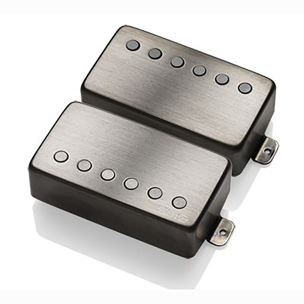 EMG JH James Hetfield Humbucker Pickup Set with Long Shaft for Gibson Les Paul - Brushed Black Chrome