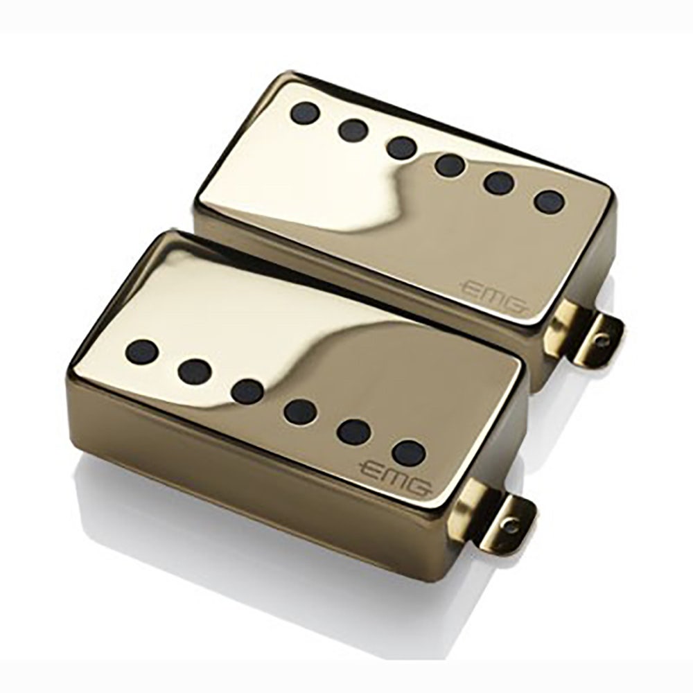 EMG JH James Hetfield Humbucker Pickup Set with Long Shaft for Gibson Les Paul - Gold