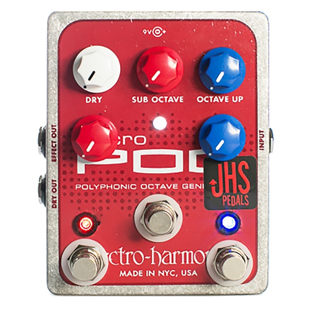 JHS Pedals Electro-Harmonix Micro Pog “Quadra Pog” Octave Guitar Effect Pedal (B-Stock)