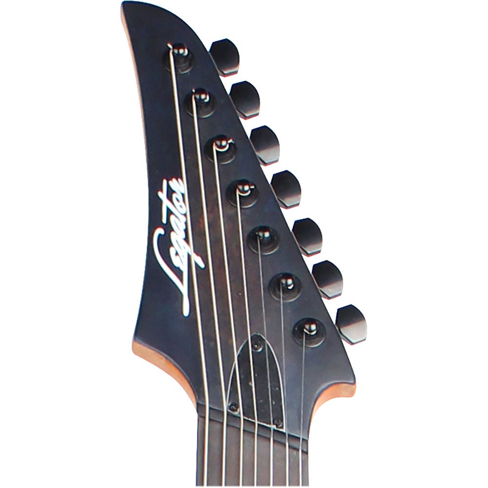 Legator Ninja 300 Pro Fanned Fret 7-String Electric Guitar - Blue Burst Burl