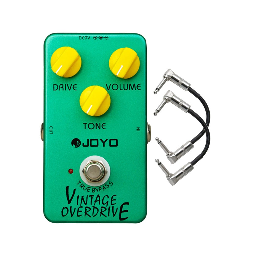 Joyo JF-01 Vintage Overdrive Guitar Effect Pedal with Patch Cables