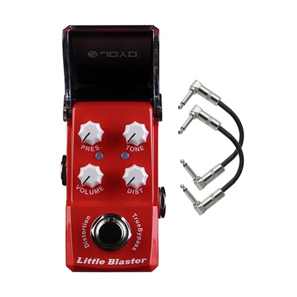 Joyo JF-303 Little Blaster Distortion Ironman Mini Guitar Effects Pedal with Patch Cables