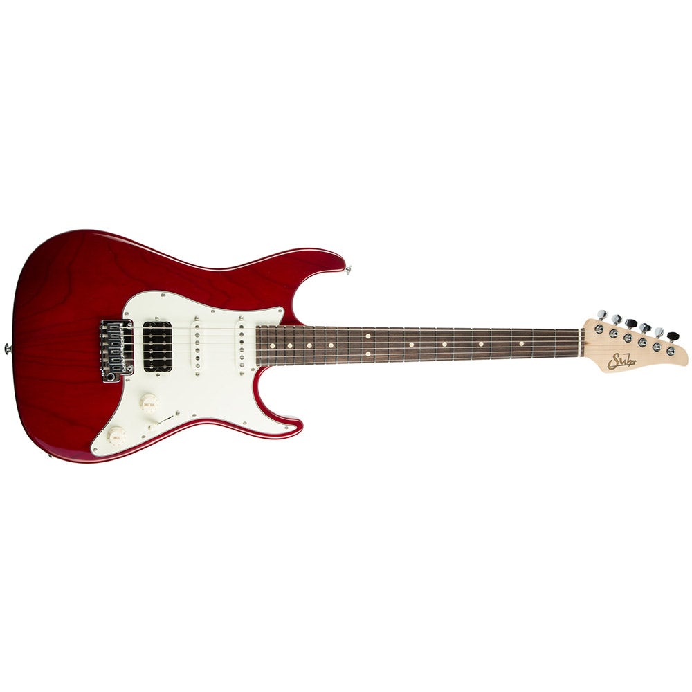 Suhr Pro Series S1 Electric Guitar, Swamp Ash Body, Rosewood Fingerboard - Trans Red