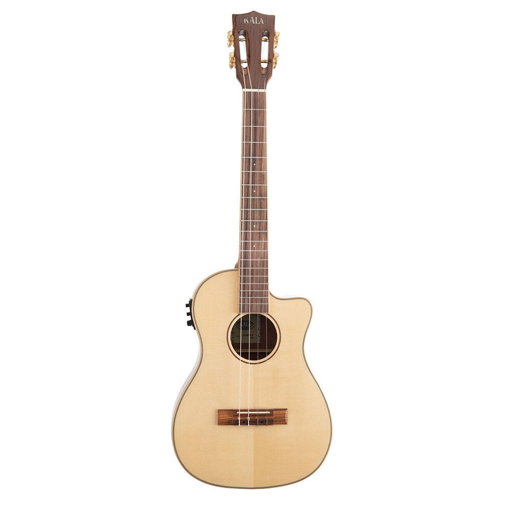 Kala Music KA-SKBGE-C Solid Spruce Top Baritone Ukulele, Hawaiian Koa Back & Sides