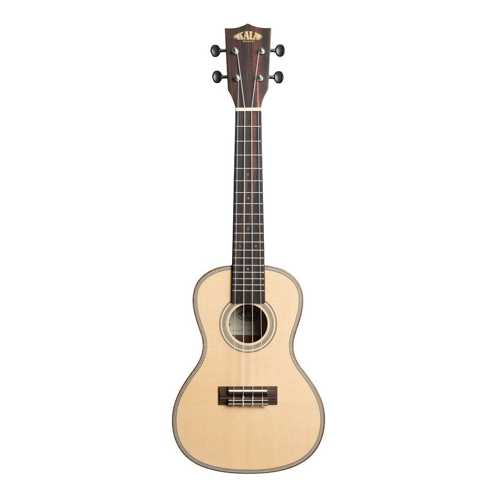 Kala Music Solid Spruce Top Striped Ebony Concert Ukulele