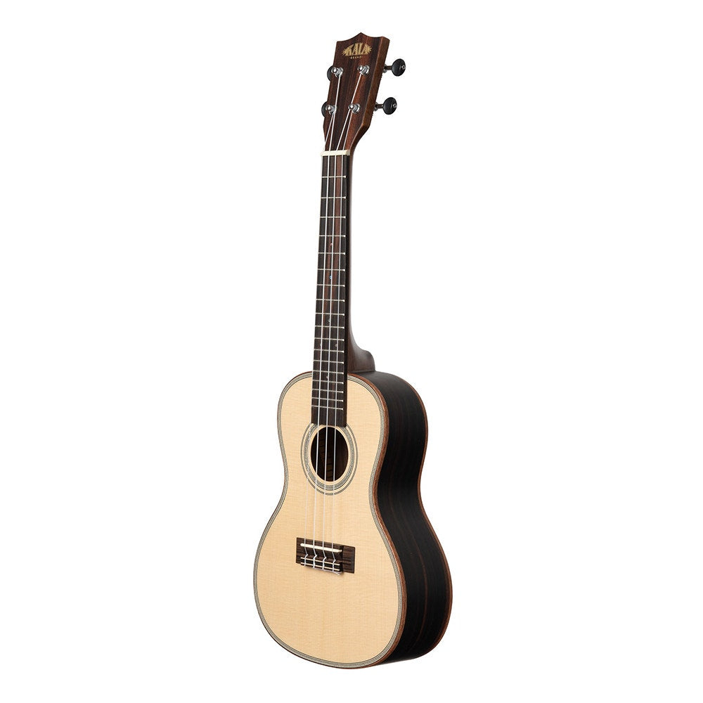 Kala Music Solid Spruce Top Striped Ebony Concert Ukulele