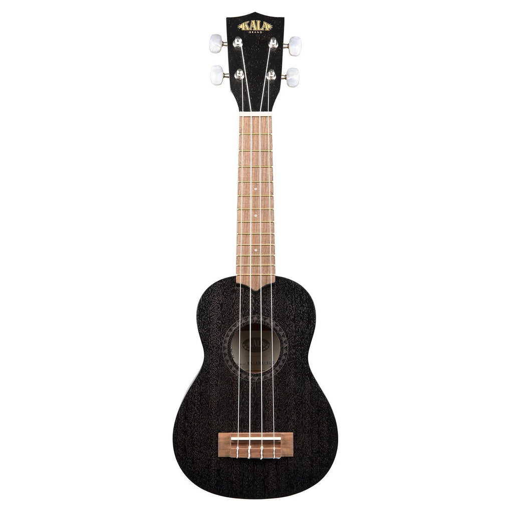 Kala KA-15S-BLK Black Satin Mahogany Soprano Uke Ukulele, Black Satin Finish