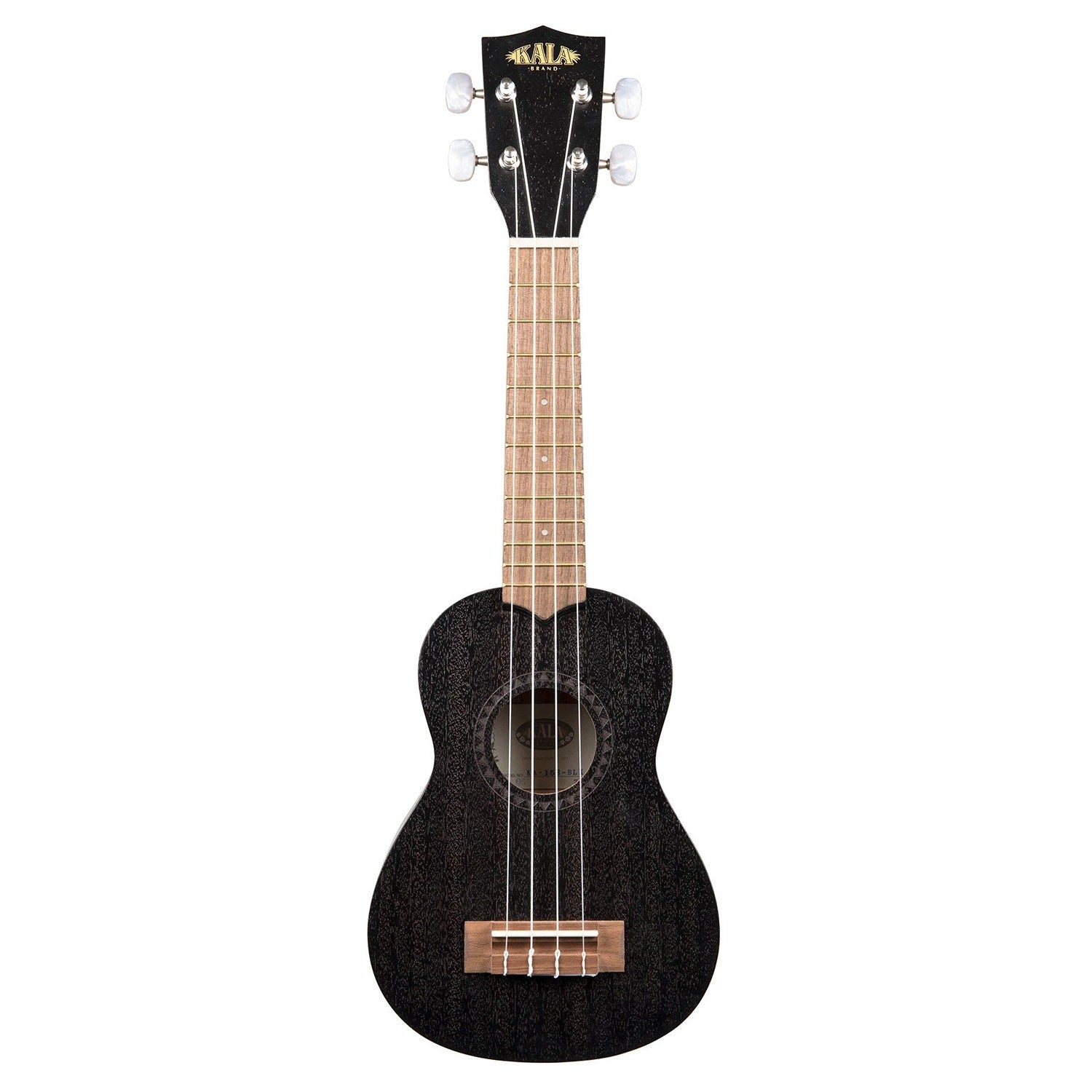 Kala KA-15S-BLK Black Satin Mahogany Soprano Uke Ukulele, Black Satin Finish