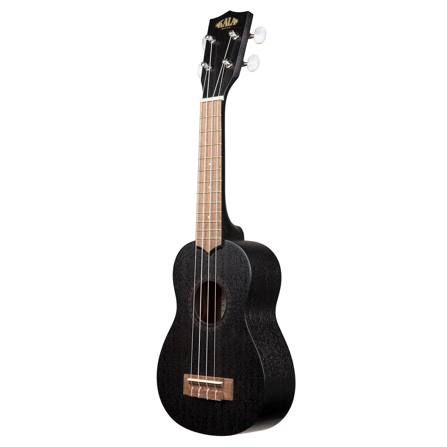 Kala KA-15S-BLK Black Satin Mahogany Soprano Uke Ukulele, Black Satin Finish