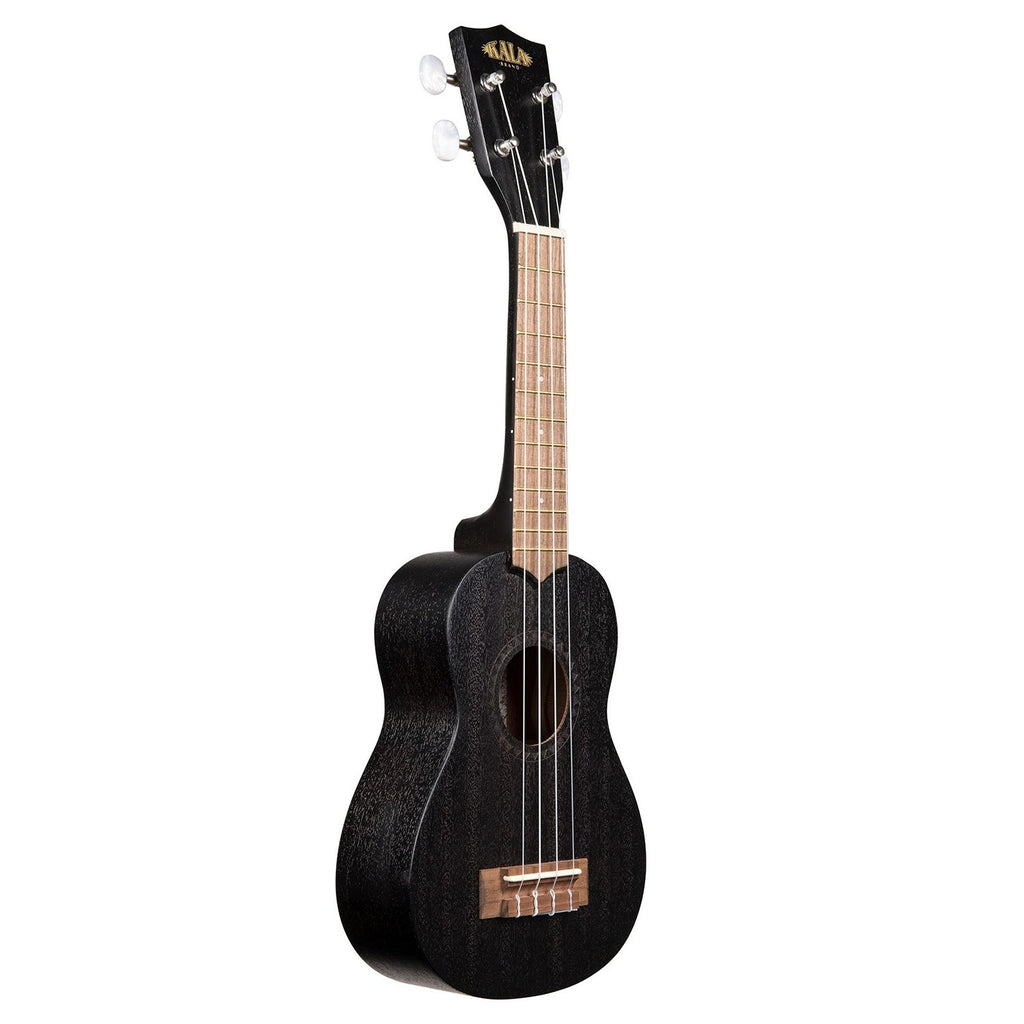 Kala KA-15S-BLK Black Satin Mahogany Soprano Uke Ukulele, Black Satin Finish