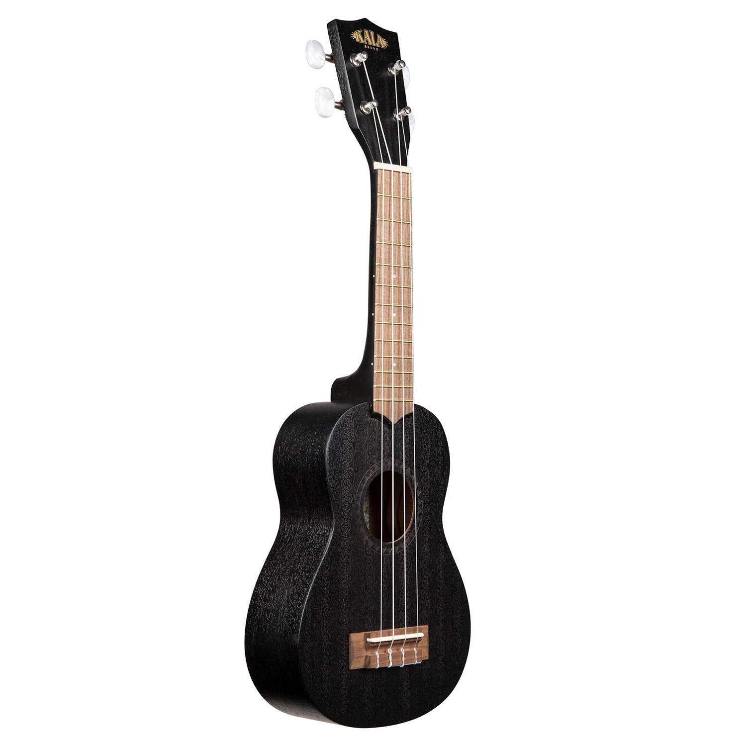 Kala KA-15S-BLK Black Satin Mahogany Soprano Uke Ukulele, Black Satin Finish
