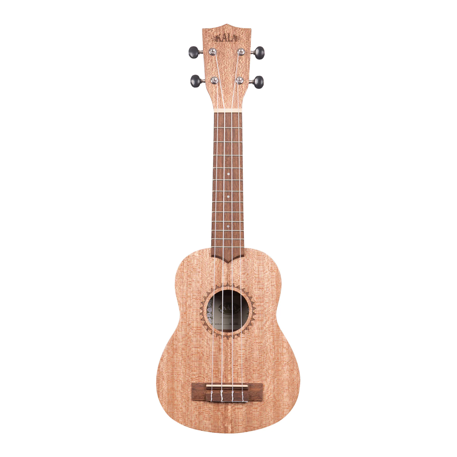 Kala KA-20S Burled Meranti Soprano Ukulele, Nandu Fretboard, Natural Satin