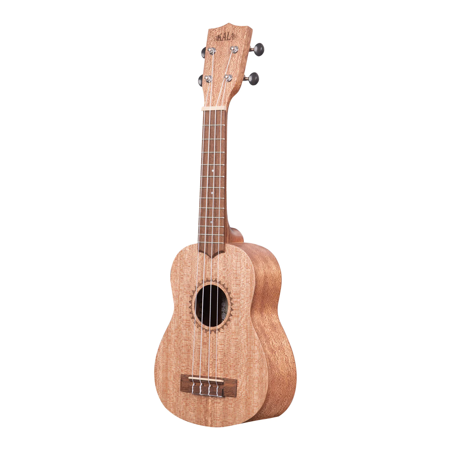 Kala KA-20S Burled Meranti Soprano Ukulele, Nandu Fretboard, Natural Satin