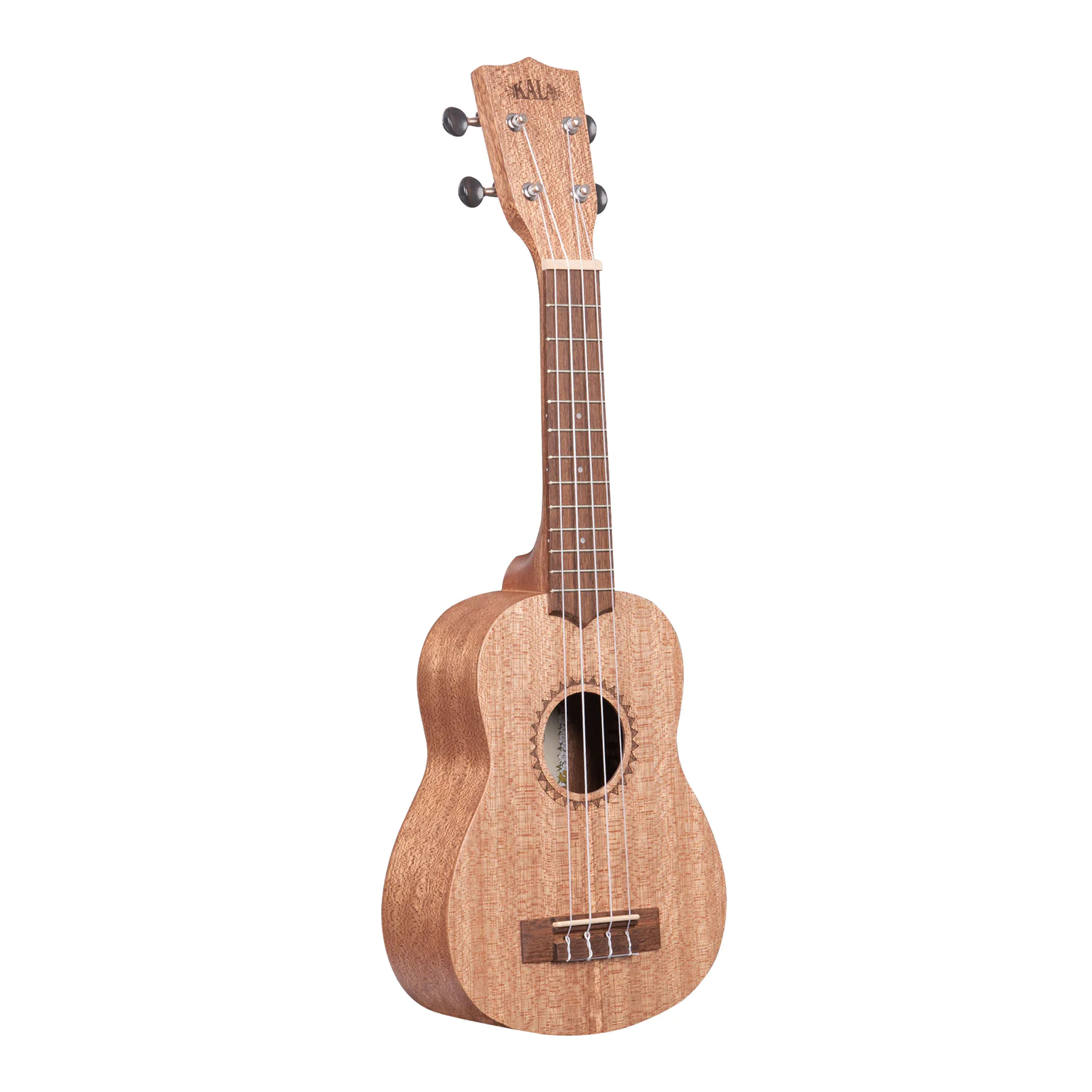 Kala KA-20S Burled Meranti Soprano Ukulele, Nandu Fretboard, Natural Satin