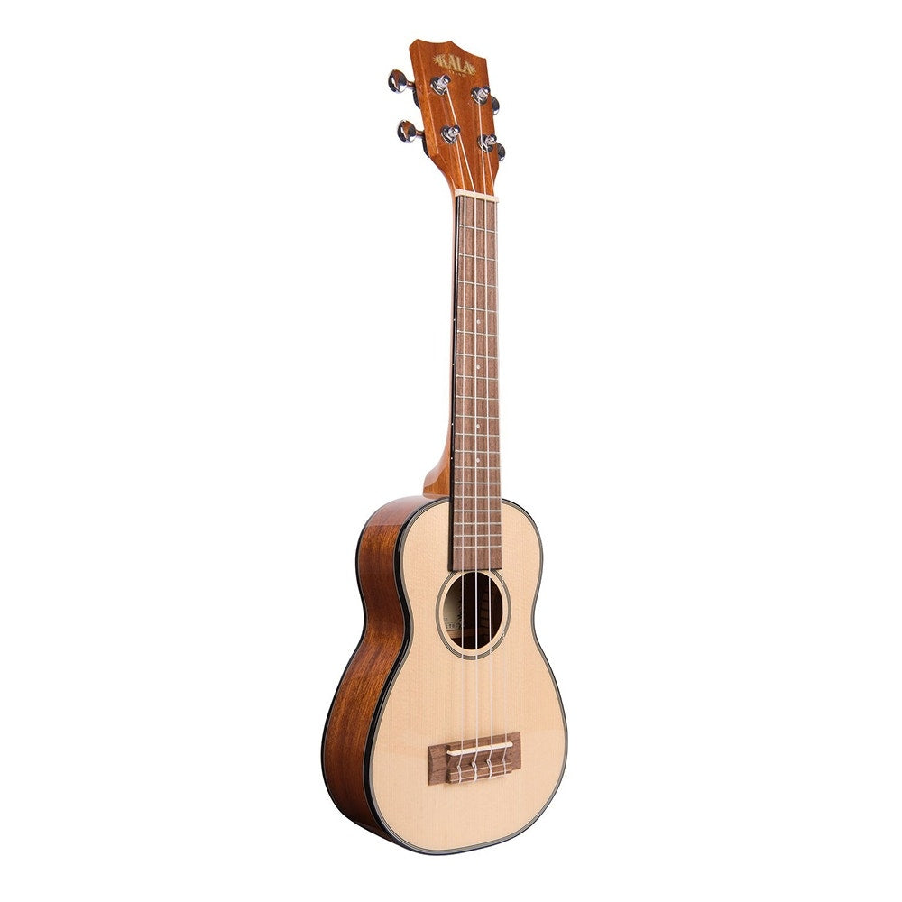 Kala KA-SSLNG Solid Spruce Top/Mahogany Ukulele, Soprano, Long Neck