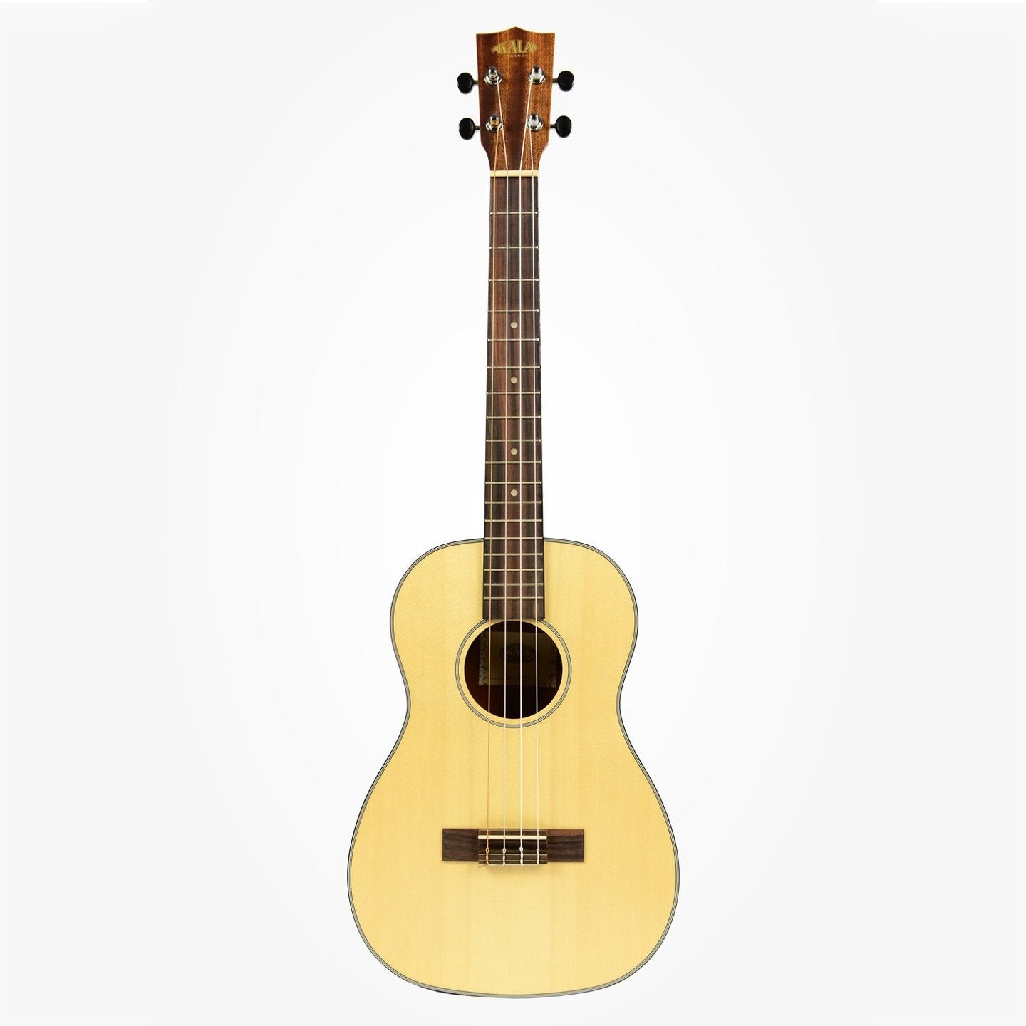 Kala KA-SSTU-B Thinline Travel Solid Spruce/Mahogany Baritone Ukulele with Gig Bag