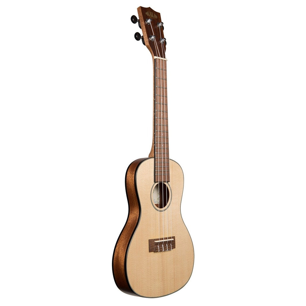 Kala KA-SSTU-C Thinline Travel Solid Spruce/Mahogany Concert Ukulele with Gig Bag