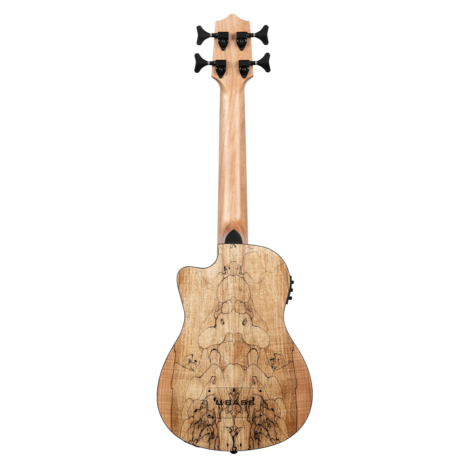 Kala Spalted Maple U-BASS Acoustic-Electric Ukulele Bass, Rosewood Fretboard