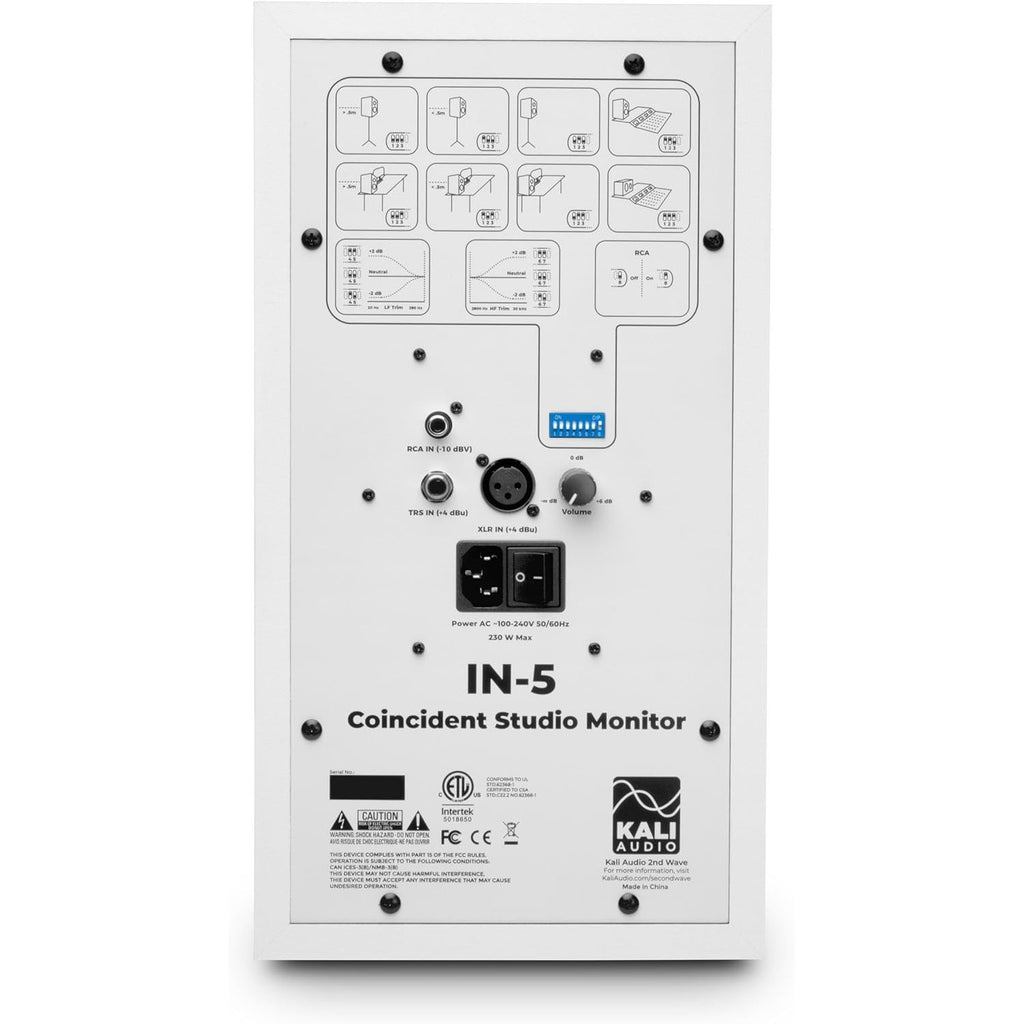 Kali Audio IN-5W 3-Way Active Studio Monitor Speaker, White