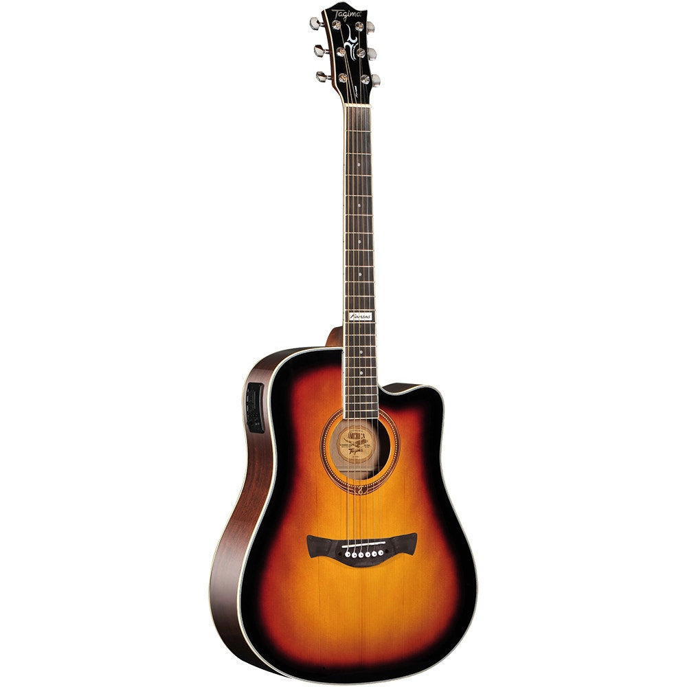 Tagima Guitars America Series Kansas T Acoustic Electric Guitar, Sunburst