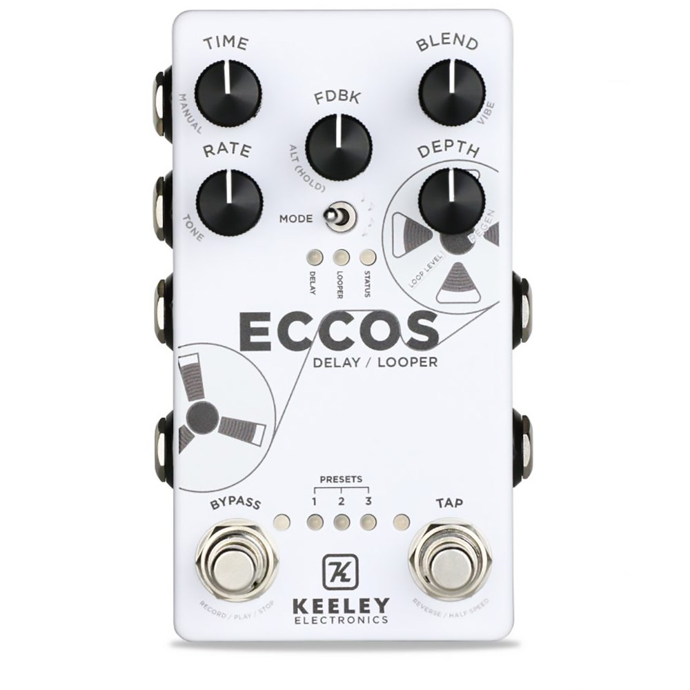 Keeley ECCOS True-Stereo Delay Looper Workstation Guitar Effects Pedal