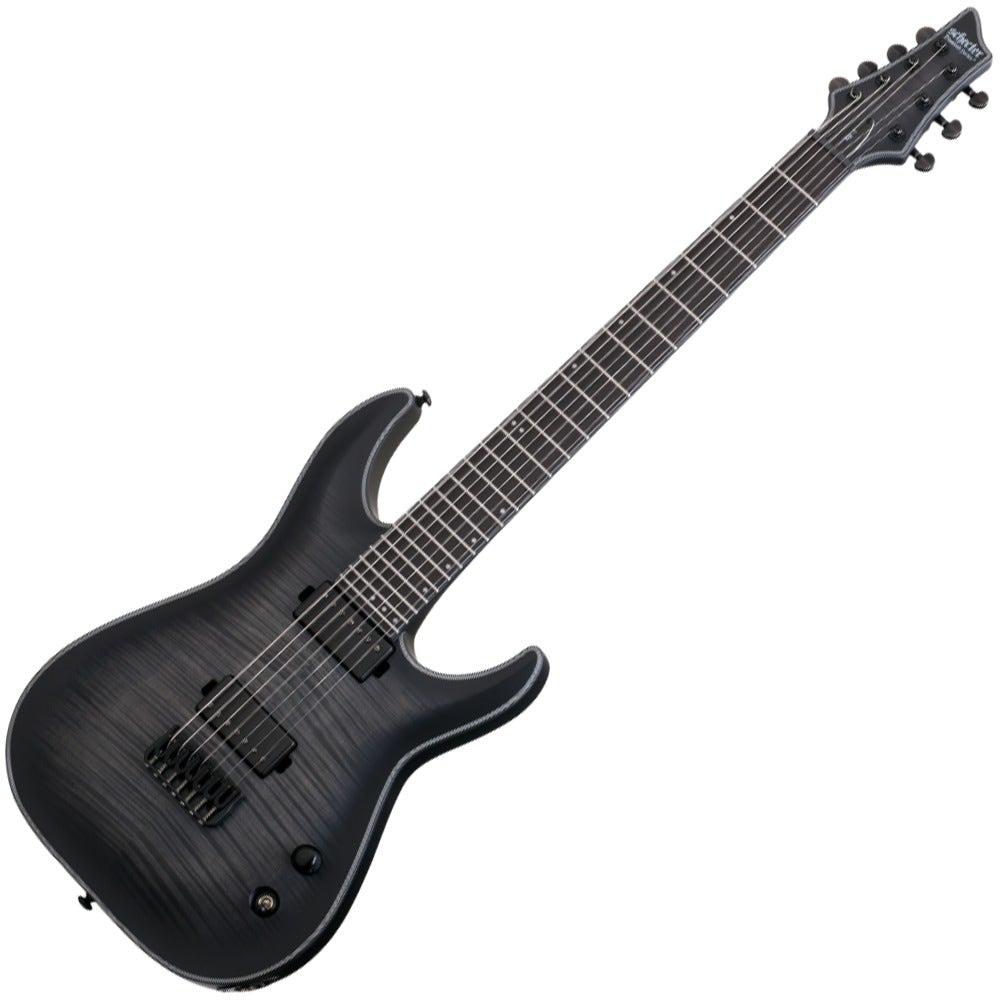 Schecter Keith Merrow KM-7 Signature 7-String Electric Guitar in Trans Black Burst Satin Finish