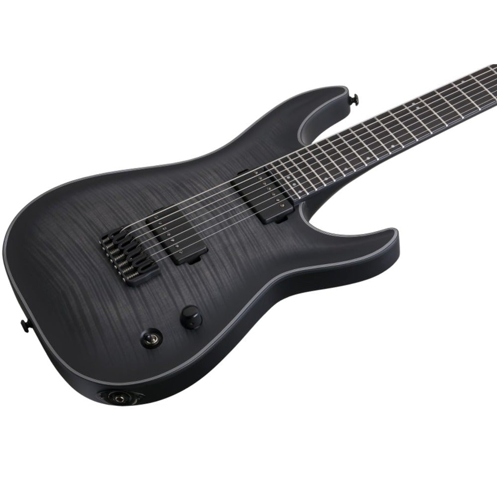 Schecter Keith Merrow KM-7 Signature 7-String Electric Guitar in Trans Black Burst Satin Finish