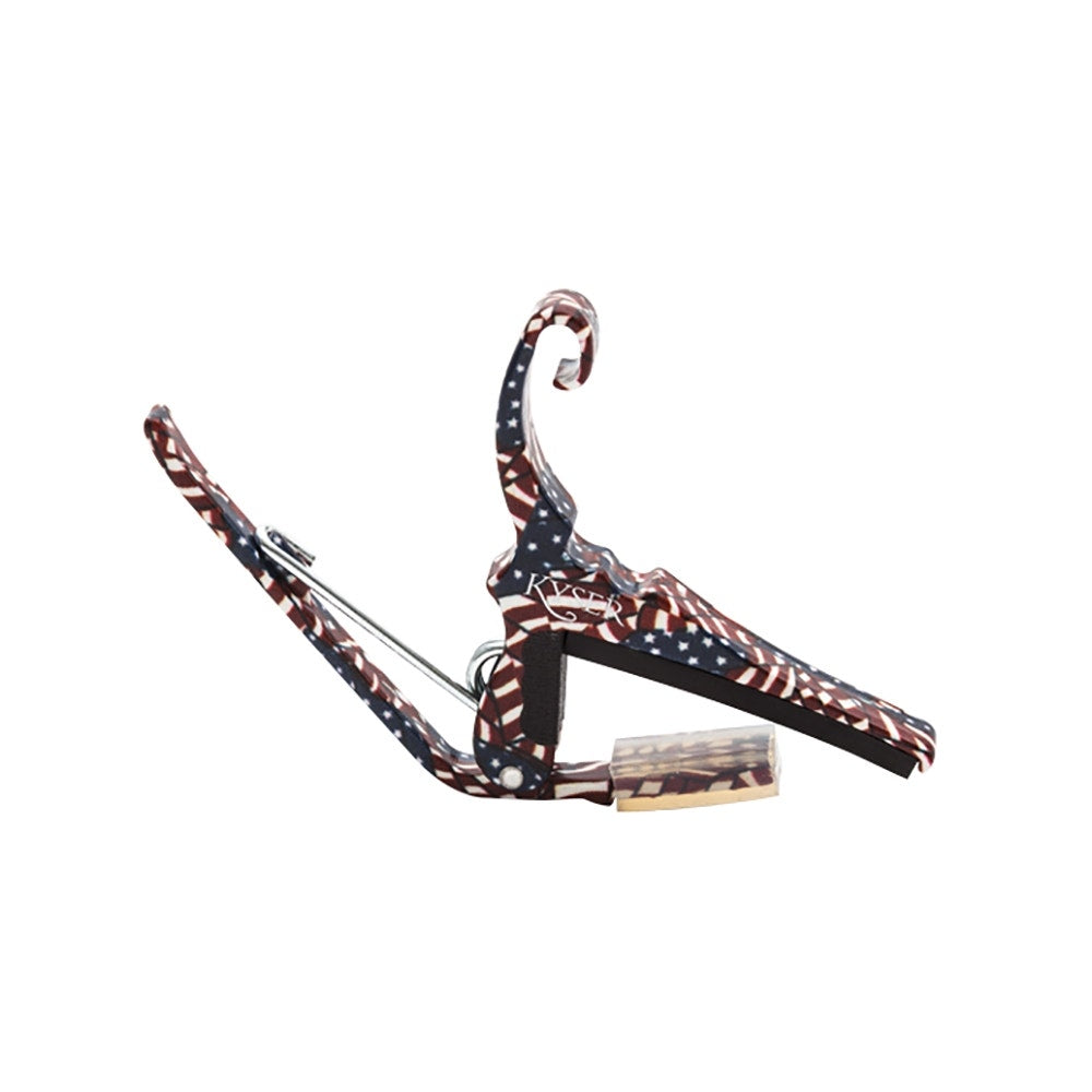 Kyser KG6FA 6-String Quick-Change Capo for Acoustic Guitars - Freedom (American Flag)