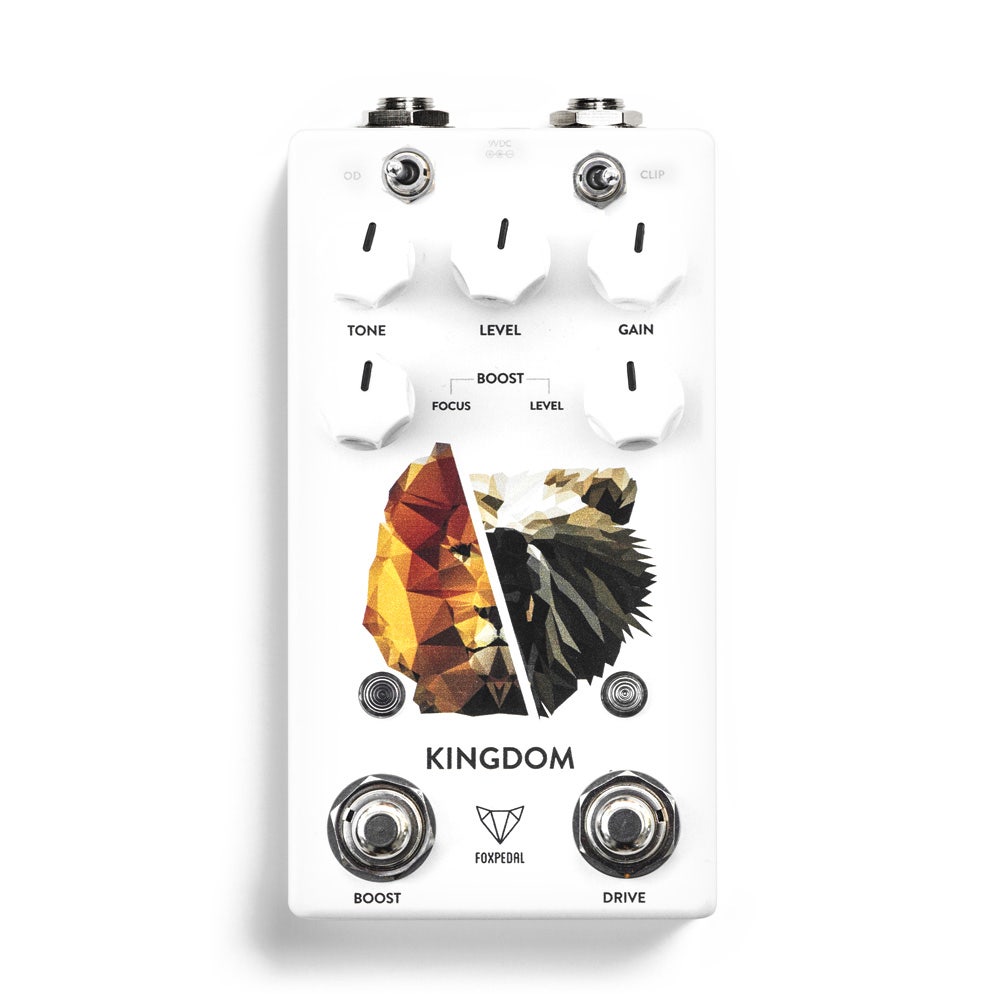 Foxpedal Kingdom Combo V2 Transparent Overdrive / Clean MOSFET Boost Guitar Effects Pedal
