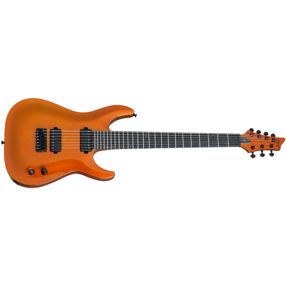 Schecter Guitar Research Keith Merrow 7-String Electric Guitar - Lamborghini Orange