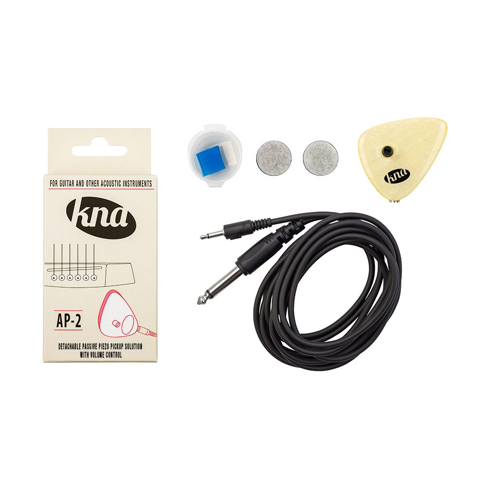 KNA Pickups AP-2 Stick-On Surface-Mount Piezo Acoustic Guitar Instrument Pickup with Volume Control