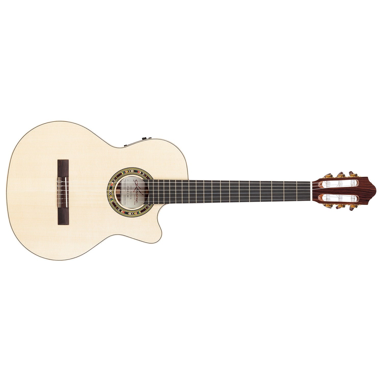 Kremona Fiesta F65CW-SB Classical Nylon String Acoustic Electric Guitar, German Spruce Top