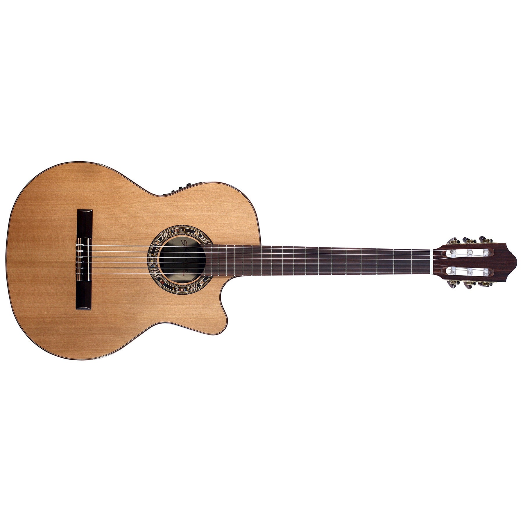 Kremona Verea Acoustic Electric Classical Guitar, Rosewood Back & Sides, Solid Red Cedar Top