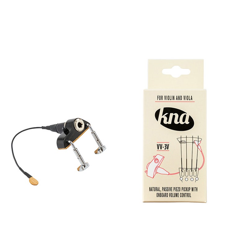 KNA Pickups VV-3V Low-Profile Portable Bridge-Mounted Piezo Violin / Viola Pickup, Volume Control