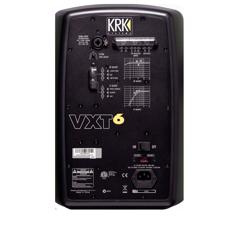 KRK VXT6 6" Active Powered Bi-amped Studio Monitor Speaker Black Single VXT (Open Box)