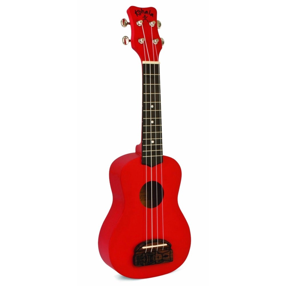 Kohala KT-SRD Soprano Tiki Ukulele (Really Red)
