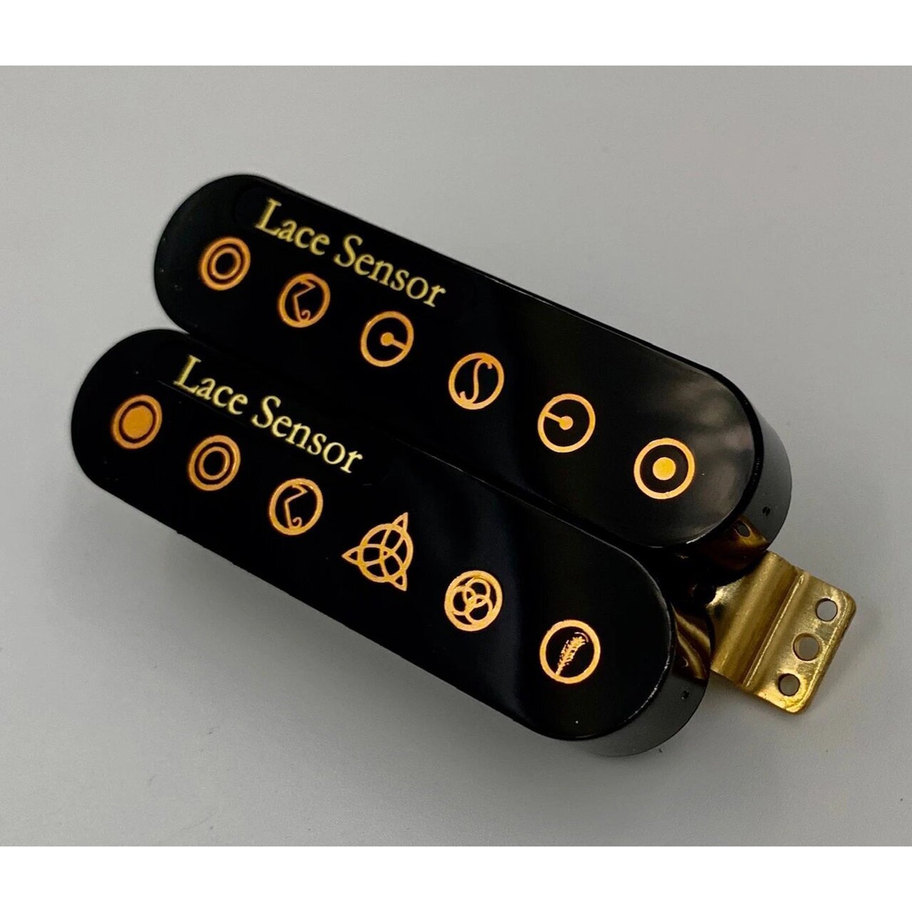 Lace Music Led Sensor Double Gold Gold/Gold Dually Humbucker Guitar Pickup Black