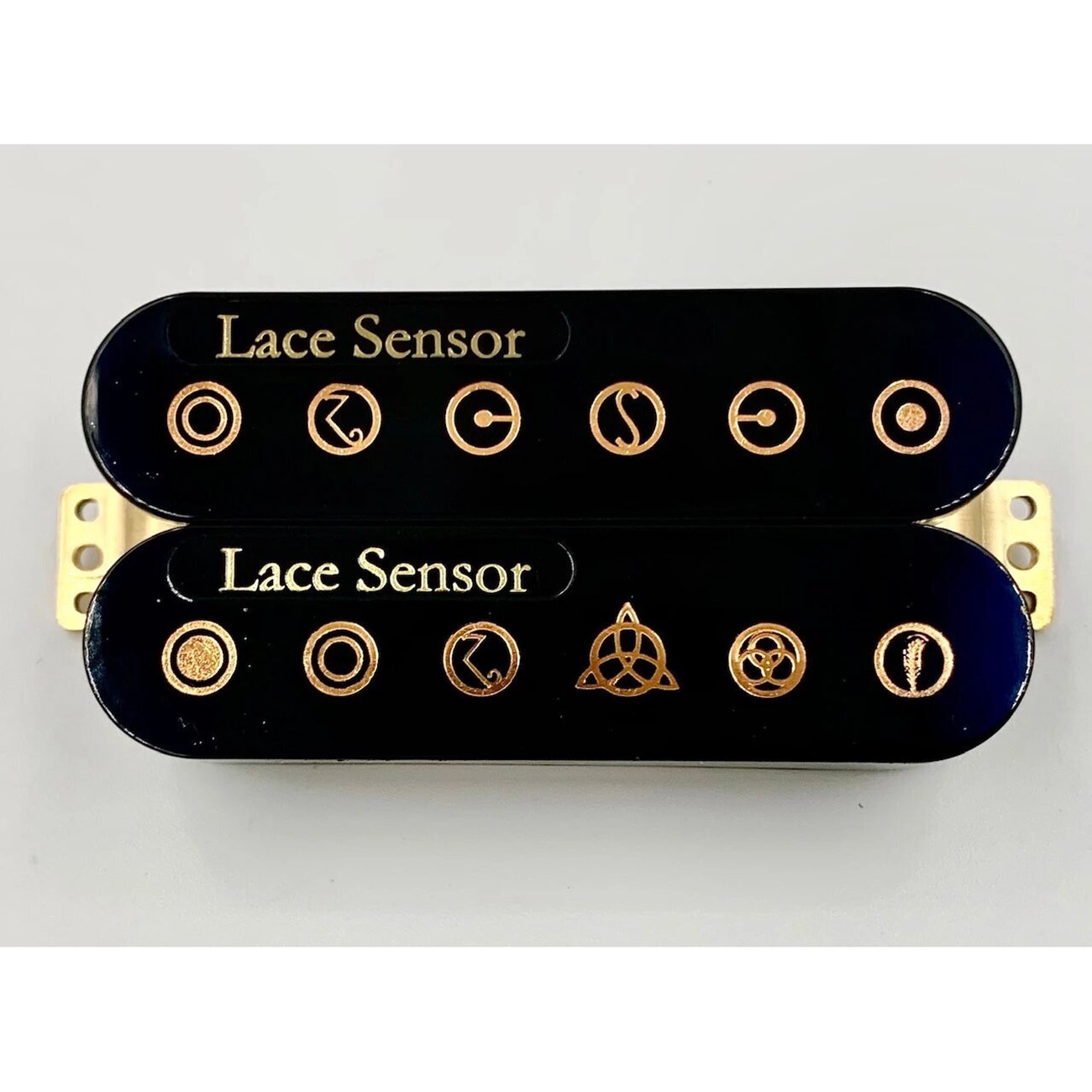 Lace Music Led Sensor Double Gold Gold/Gold Dually Humbucker Guitar Pickup Black