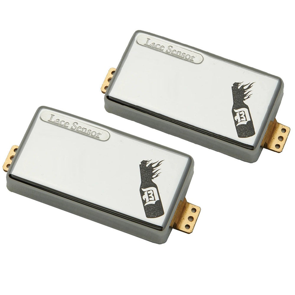 Lace D3 Signature D'Agitator Humbucker Pickup Set, Bridge & Neck, Chrome Covers