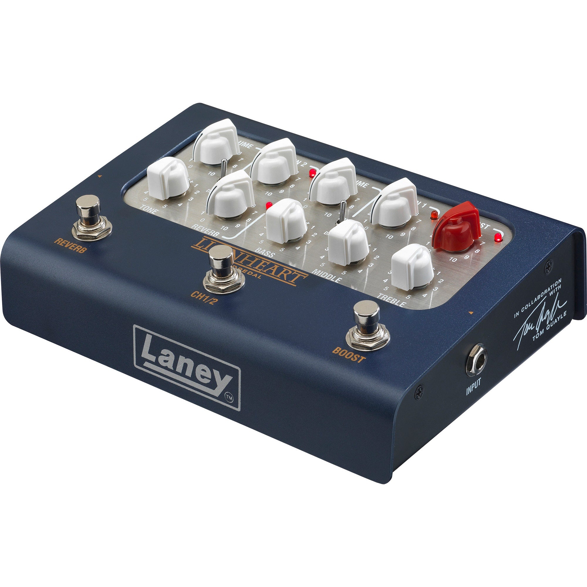 Laney Tom Quayle Ironheart LOUDPEDAL Preamp / DI 60-Watt Guitar Amp Effect Pedal