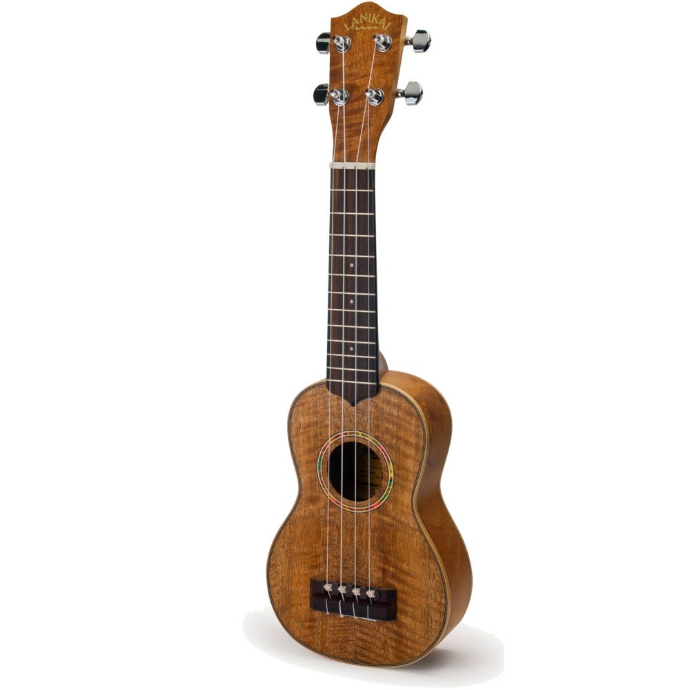 Lanikai CMTU-S Curly Mango Soprano TunaUke Ukulele with Moveable Saddles
