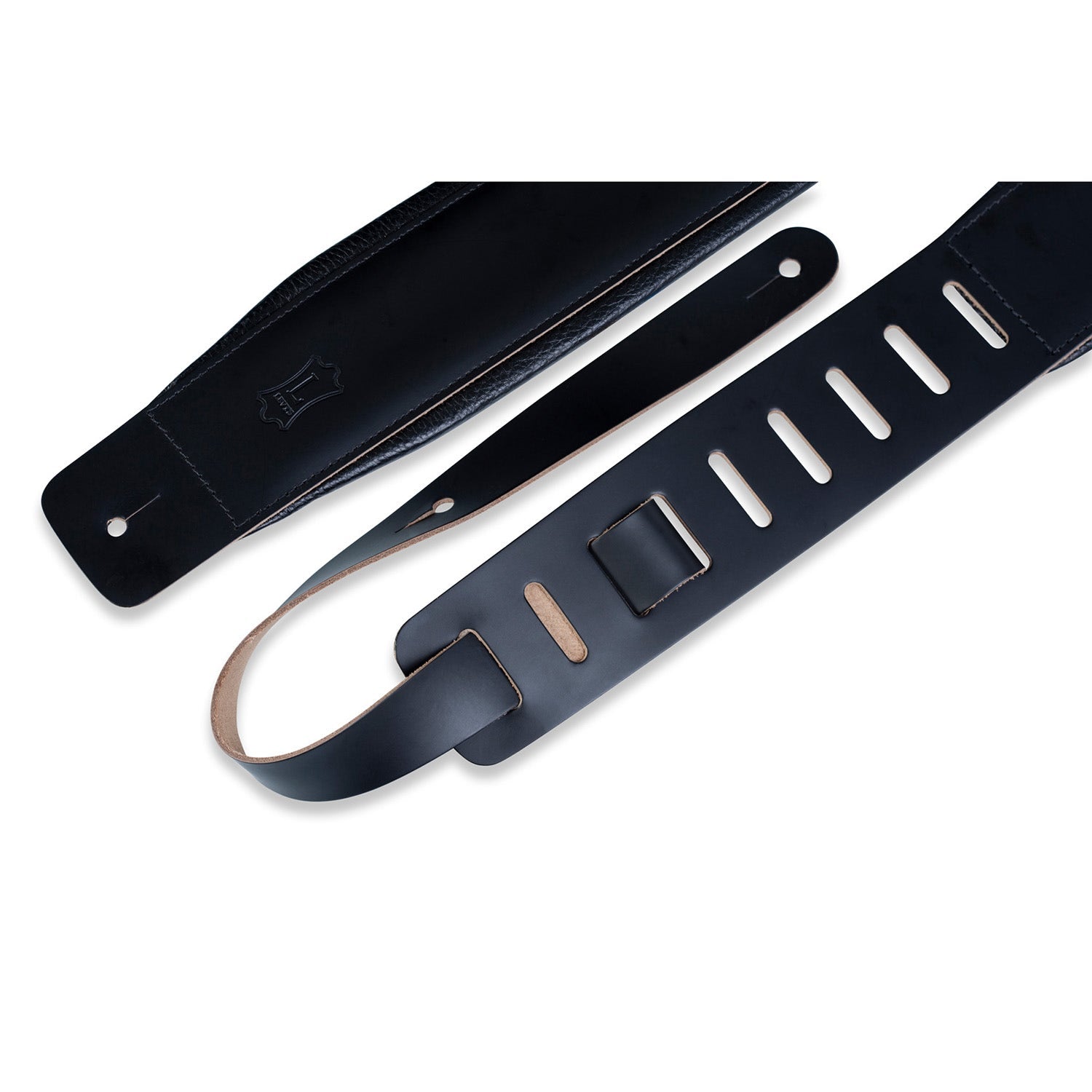Levy's Leathers Heirloom Series DM1PD-BLK 3" Wide Guitar Bass Strap, Black