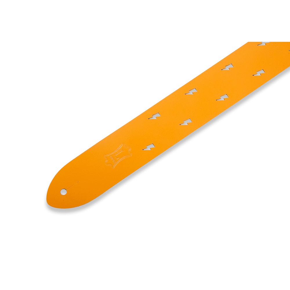 Levy's Leathers M12LBC-TAN Classics Series Lightning Bolt Punch Out Guitar Strap, Tan