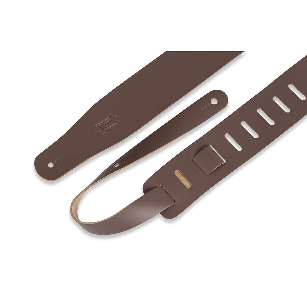Levy's Leathers Classics Series M26-BRN 2.5 Wide Guitar Bass Strap, Brown Leather