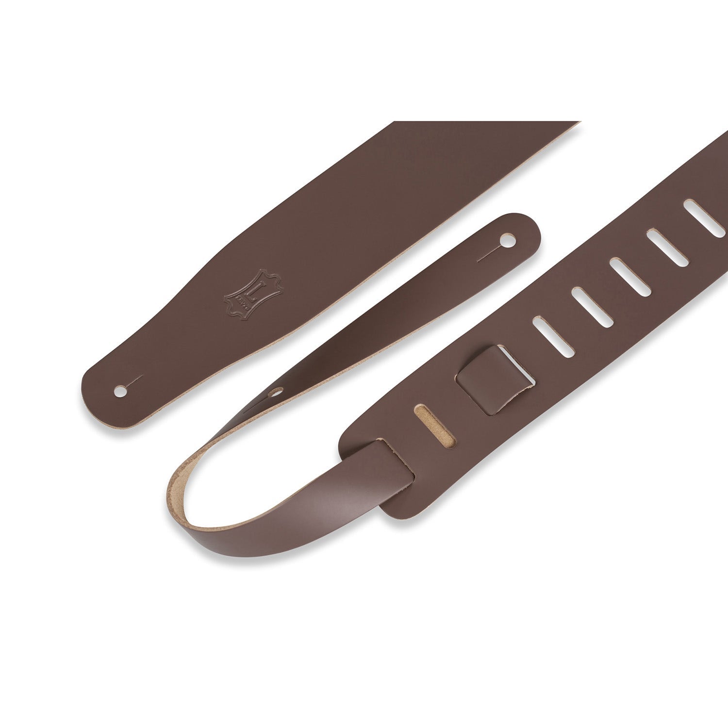 Levy's Leathers Classics Series M26-BRN 2.5 Wide Guitar Bass Strap, Brown Leather