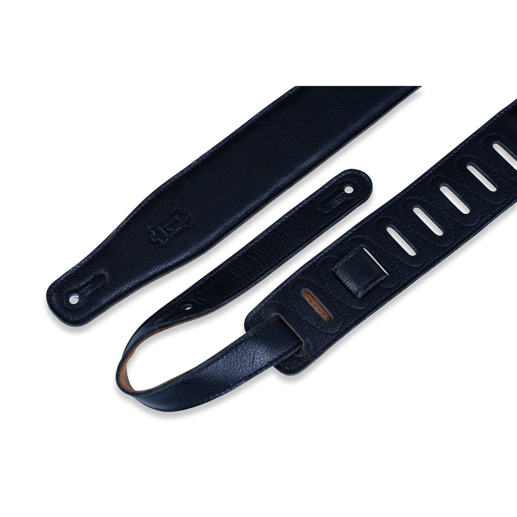 Levy's Leathers Classics Series M26GF-BLK 2.5" Wide Guitar Bass Strap, Black Leather