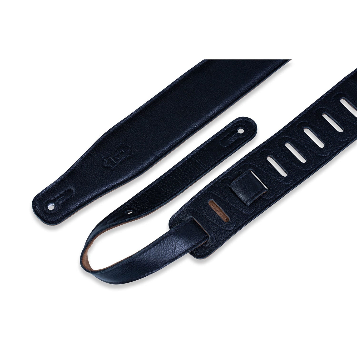 Levy's Leathers Classics Series M26GF-BLK 2.5" Wide Guitar Bass Strap, Black Leather