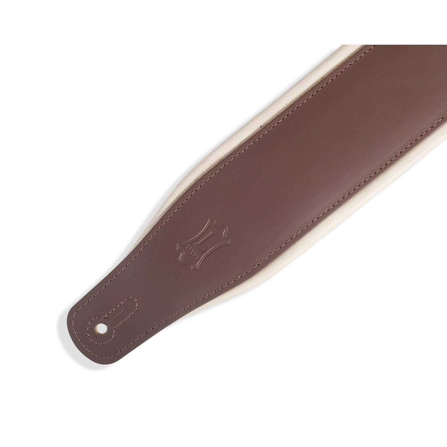 Levy's Leathers Classics Series M26PD-BRN_CRM 3" Wide Guitar Bass Strap, Brown / Cream