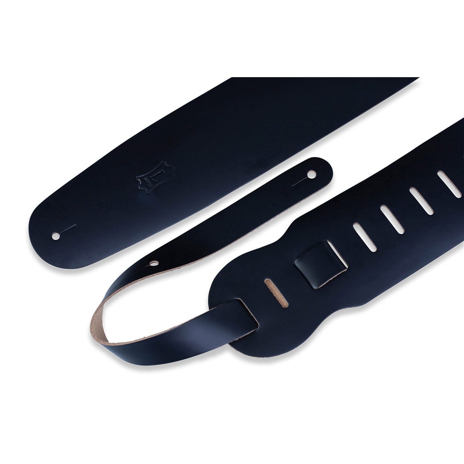 Levy's Leathers Classics Series M4-BLK 3.5" Wide Guitar Bass Strap, Black Leather